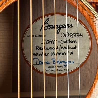 2019 Bourgeois JOMT - Custom Redwood/Walnut Winter NAMM '19 image 6