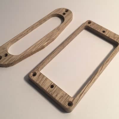 Guilford Black Limba Flat H/S Humbucker Strat Pickup Ring set-USA image 2