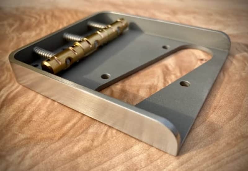 Van Dyke-Harms Traditional Telecaster Bridge and Compensated Saddle Set 2023 - Stainless Steel image 1