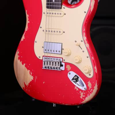Dhatarattha HSS Strat-Style – Fiesta Red Nitro Relic image 4