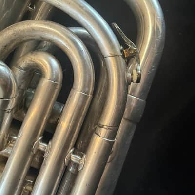 Accord brand Silver Marching Baritone Horn. Made in USA image 17