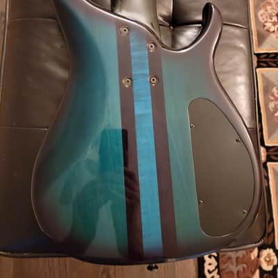 Modulus Quantum 6 LH 1995 Purple-Blue Burst over Quilted Maple image 4