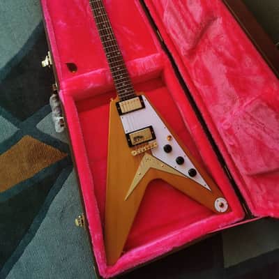 Epiphone 1958 Korina Flying V (White Pickguard) 2023 - Aged Natural image 4
