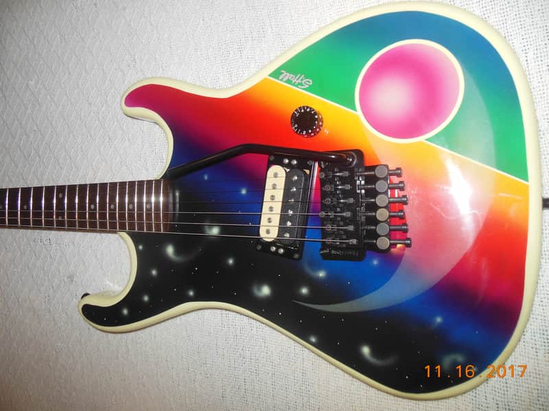 Kramer VERY RARE! BARETTA *GRAIL* GUITAR ART 1985 Custom Graphic image 1