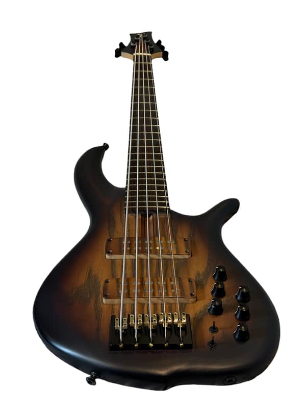 F Bass BN5 DELUXE 2020 - MATTE VARNISH - ANTIQUE BROWN BURST / BLACK GRAIN ENHANCE image 1