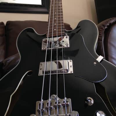 2006 Gibson ESB - 335 Semi Hollow Bass Guitar - Ebony image 4
