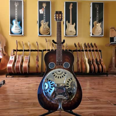 Vintage 1983 Dobro model 66B Rare Round neck Sandblasted Birch collectors grade with pickup and HSC image 18