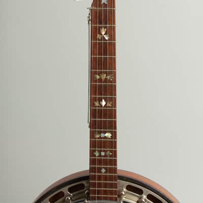 Eagle Brand 5 String Resonator Banjo, made by Stewart-Macdonald (1970s), black hard shell case. imagen 8