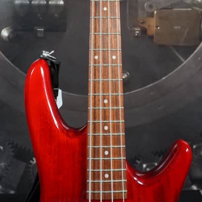 2019 Ibanez GSR200 Gio Soundgear Bass Transparent Red Indonesia image 3