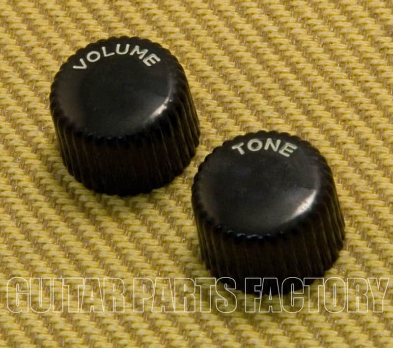 WDKN1BLK Harmony Style Black Cupcake Knob Set Guitar/Bass Tone/Volume image 1