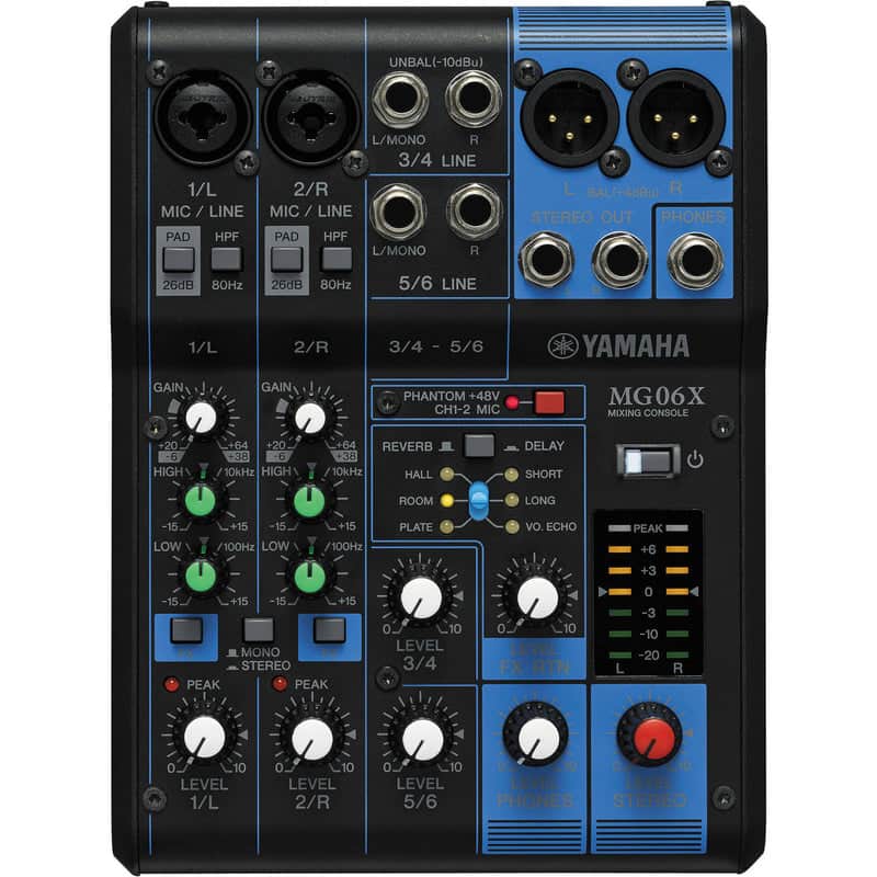 Yamaha MG06X 6-Input Mixer With Built-In Effects image 1