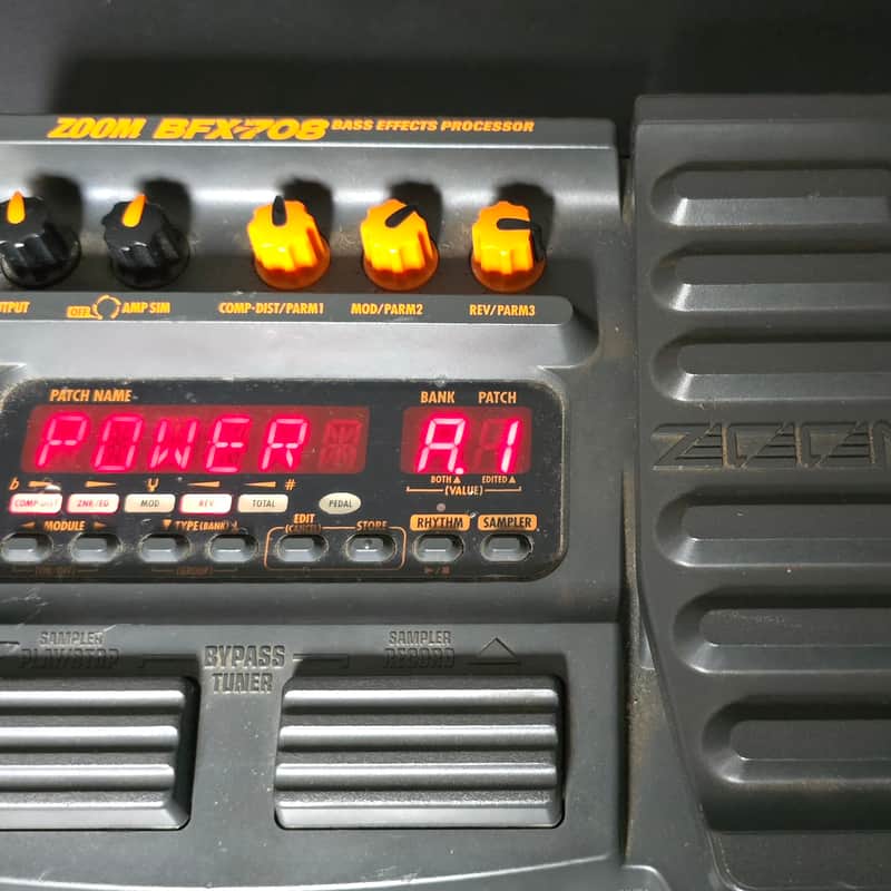 1990s Zoom BFX-708 bass effects processor black