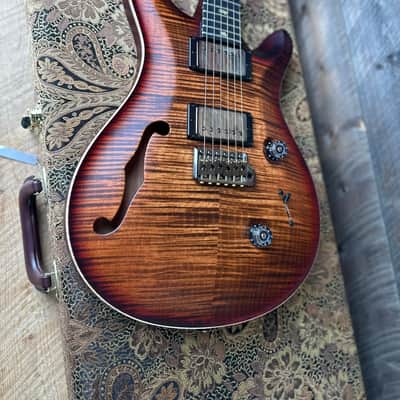 PRS Wood Library Custom 24 Fatback Semi-Hollow! - Satin Copperhead Cherryburst 423667 image 15