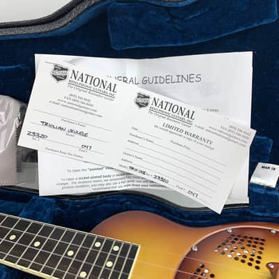 National Resophonic Triolian Concert Ukulele, 2020- RARE Headstock Shape image 7