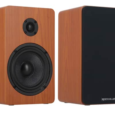 (2) Rockville RockShelf 58C 5.25" Wood Bookshelf Speakers+Bluetooth/Wifi Amp+Sub image 21