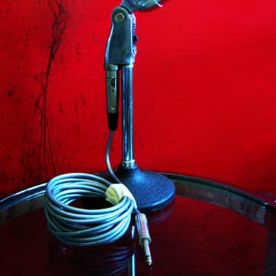 Vintage 1950's Electro-Voice 630 Omnidirectional Dynamic Microphone Hi Z harp mic w cable & rare Cannon XLR adapter 636 644 605 606 image 1