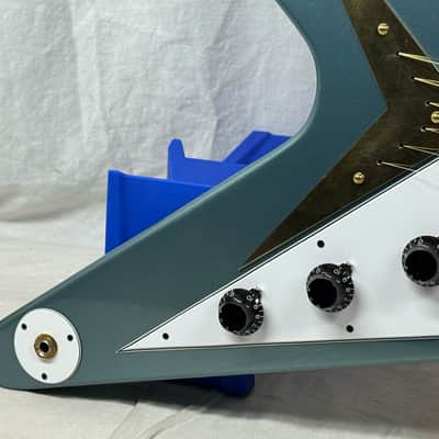 Gibson USA Custom Shop '59 1959 Reissue Flying V Guitar with COA + Case - Pelham Blue image 6