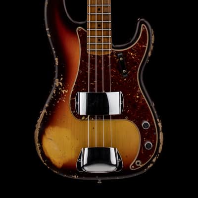 Fender Custom Shop Empire 58 Precision Bass Heavy Relic - Faded Aged Chocolate 3-Color Sunburst #91060 image 1