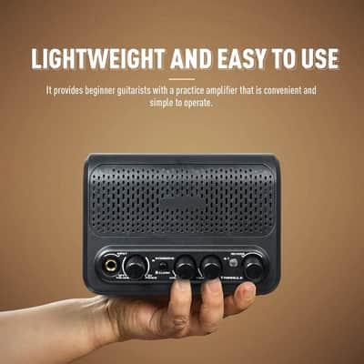 10W Mini Guitar Amp, Portable Guitar Combo Amplifier with Clean/Overdrive, All-in-one Rechargeable Amplifier Speaker with Aux in for Bedroom Practice - Triangle image 2