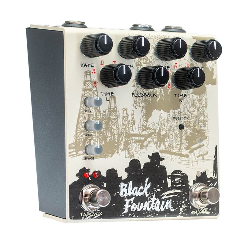 Old Blood Noise Endeavors Black Fountain Stereo Delay Effects Pedal, Cream image 1