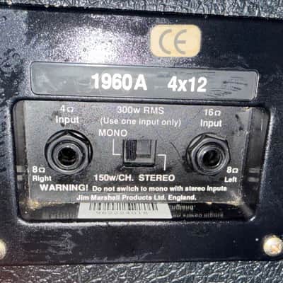 1996 Marshall JCM 900 Lead Series Model 1960A 4x12" Slant Guitar Speaker Cabinet With Original G12-75 Celestion speakers EXC Cond image 6