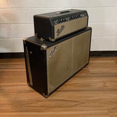 Fender Bandmaster 40-Watt 2-Channel 2x12" Piggyback Guitar Amp 1966 - Black Panel image 3