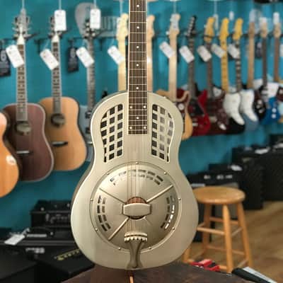 Republic Guitars Delta Rocket Resonator Guitar Style 88 - Brushed Steel image 5