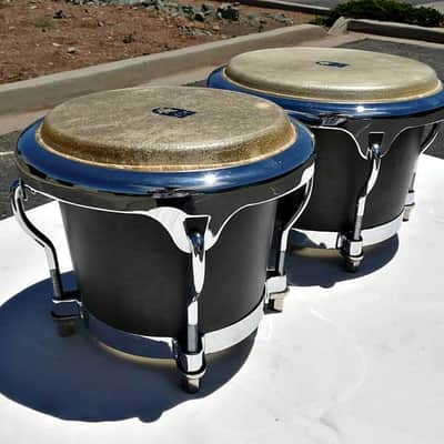 Toca Custom Deluxe Wood Bongo Set 7" and 8 .5" - Matte Grey Finish - PV MUSIC Drum Shop Inspected Tuned and Tested - Play / Sound Great - Excellent (Near Mint) Cosmetic Condition image 5