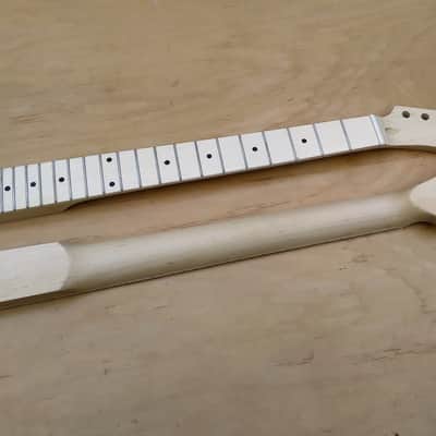 21 Fret Maple on Maple T guitar neck replacement steel frets  DIY image 4