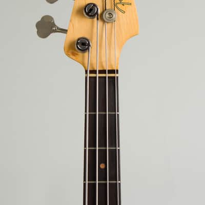 Fender  Precision Bass Solid Body Electric Bass Guitar (1962), ser. #83915, original brown tolex hard shell case. image 5