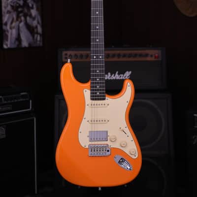 Dhatarattha DST HSS Bright Orange – Roasted Maple Neck, Stainless Steel Frets image 2