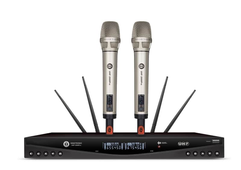 Singtronic UHF-3000Pro Professional True Diversity 2 x Wireless Microphone System - Thumbnail 2