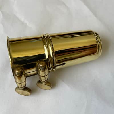 Vintage Selmer Paris Soprano Saxophone Ligature and Cap Set image 6