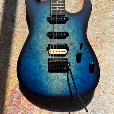 Schecter USA Custom Shop Sunset Custom-II 2024 - Ocean Blue Burst Satin image 1