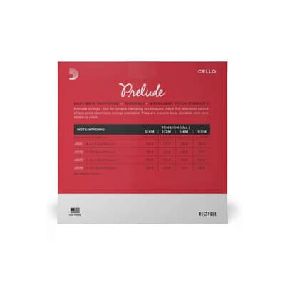 D'Addario Prelude Cello String Set | 3/4 Scale (Medium Tension) image 2