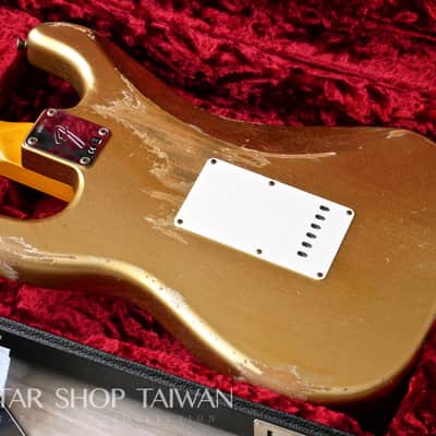 2021 Fender Custom Shop 1969 Stratocaster Heavy Relic HSS-Aztec Gold. image 16
