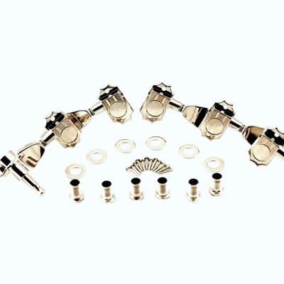 Kluson Revolution Tuners - 3x3 Metal keystone button - Nickel KRG-3-N