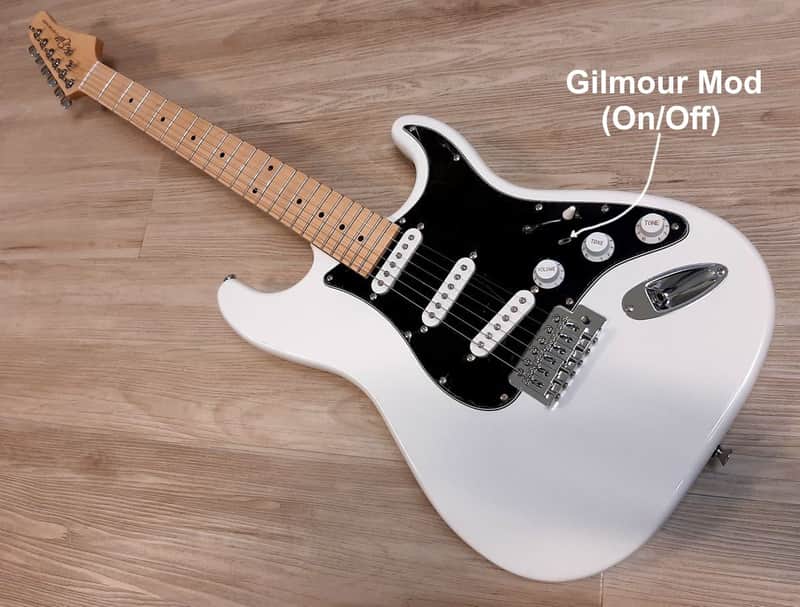 2025 Elite ® Strat Pro Style Guitar " Classic White & Black " , Gilmour mod & Pickups® w/ Z-Mules image 1