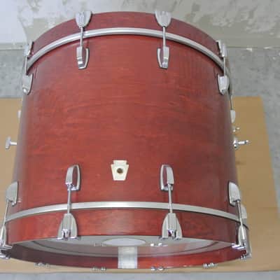 CLEAN! LUDWIG USA 22" SUPER CLASSIC BASS DRUM in CHERRY STAIN for YOUR SET! RM54 image 4