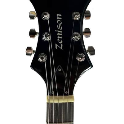 Zenison Heavy Metal Rock Style Electric Guitar Solid Wood Body Maple Black image 4