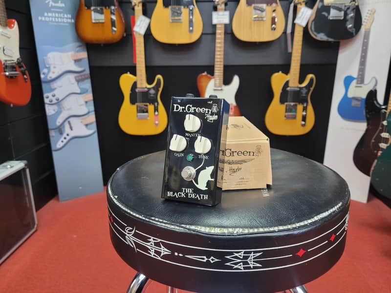 Dr. Green Black Death Dynamic Overdrive Distortion Pedal 2010s - Black image 1