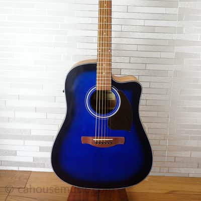 Ibanez PF50CE Open-Pore Trans Blue Sunburst image 13