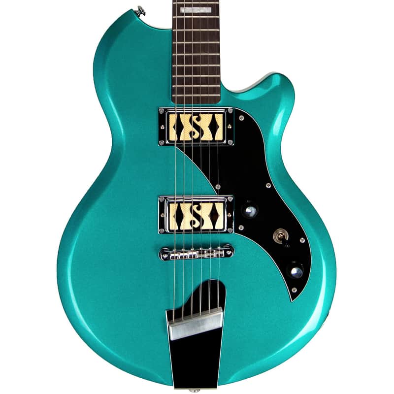 Supro 2020TM Westbury Dual Pickup Island Series Electric Guitar Turquoise Metallic image 1