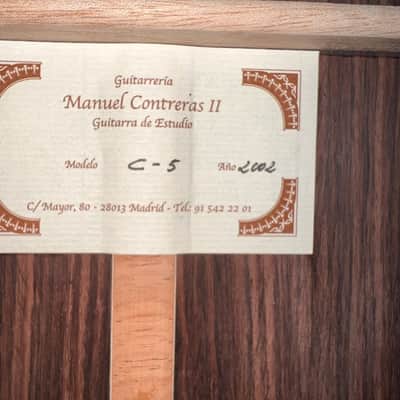 Manuel Contreras II C-5 Flamenco Guitar 2002 image 9
