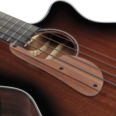 Ibanez AEGB24EMHS - 4 String Acoustic Electric Bass Guitar - Mahogany Sunburst High Gloss (AEGB24EMHS) image 9