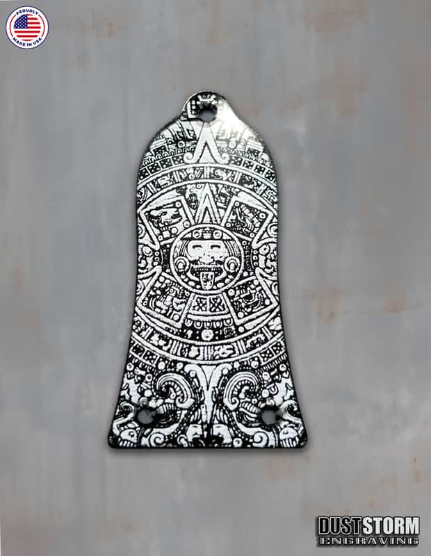 Mayan Truss Rod Cover for Epiphone Les Paul in Silver Acrylic Mirror image 1