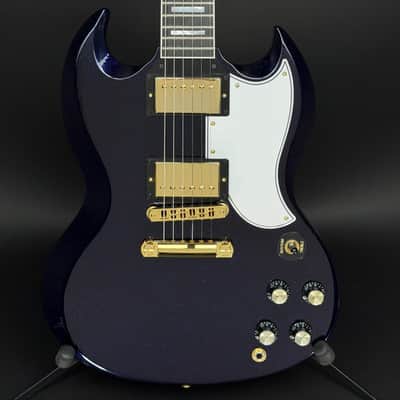 Gibson Custom M2M SG Custom Gloss Gold Hardware - Brunswick Blue image 2