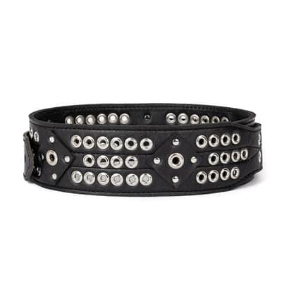 Al Bane For Leather - Rudy Sarzo's Madman Guitar Strap - 3" wide - Premium Black Leather image 4