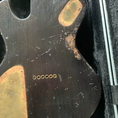 Mondell Custom Guitars Model T “Spanish Galleon” 2023 - Gold Leaf Metal Mosaic Top - Brazilian Rosewood Fingerboard image 9