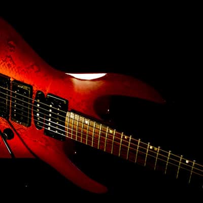 LAG ROCKLINE "Snake" 1990 Snakeskin. Handmade in France. Superstrat. Cool & Unique. image 2